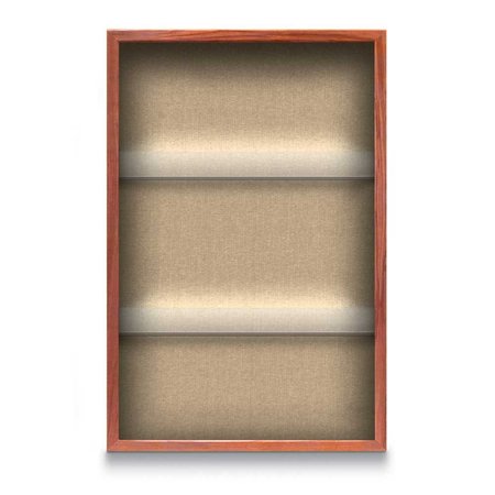 Outdoor Enclosed Combo Board,48x36,Satin Frame/Blue & Burgundy